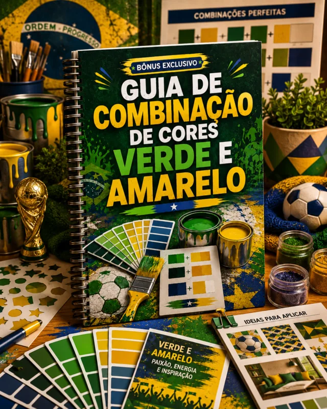 Capa do Guia de Combinação de Cores Verde e Amarelo