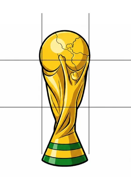 Taça da Copa colorida